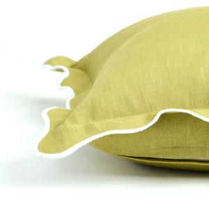 Habitat Scallop Cushion - Olive - 43x43 - gallery image 4