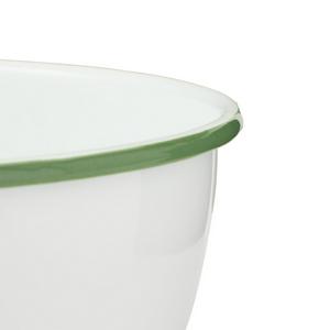 Sainsbury's Home Enamel Carbon Steel Mixing Bowl - White & Green - gallery image 3