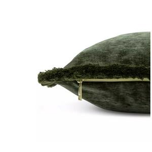 Habitat Fringled Chenille Cushion - Green - 43x43 - gallery image 3
