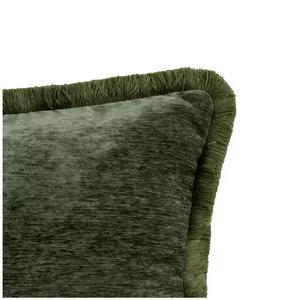 Habitat Fringled Chenille Cushion - Green - 43x43 - gallery image 4