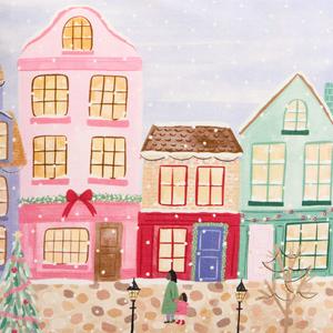 Sainsbury's Home Xmas House Scene Cushion - 43x43 - gallery image 5