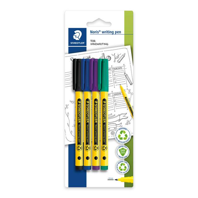 STAEDTLER Noris Pack of 4 Handwriting Pen