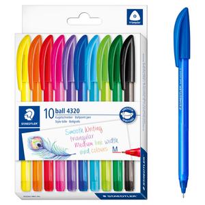 Staedtler Pack of 10 Rainbow Ballpoint Pens - gallery image 2
