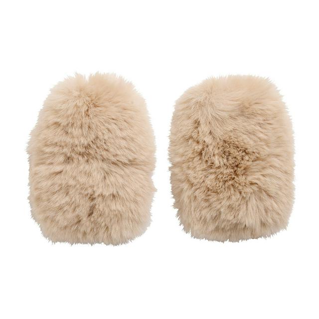 Beige Faux Fur Hand Warmers Set Of 2 - gallery image 1