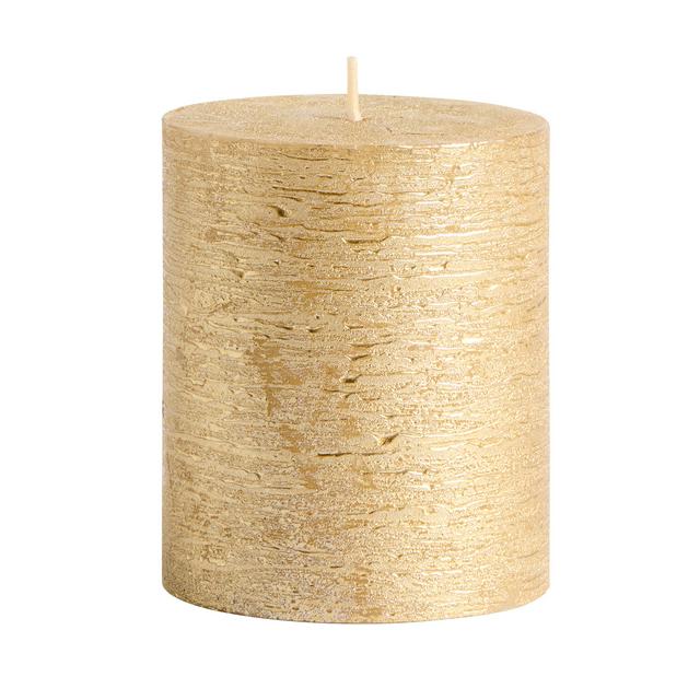 Sainsbury's Home Small Pillar Candle - Golden - gallery image 1