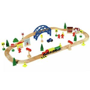 Chad Valley Wooden Train Set - 60 Pieces - gallery image 2
