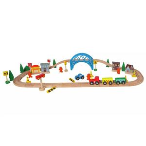 Chad Valley Wooden Train Set - 60 Pieces - gallery image 3