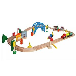 Chad Valley Wooden Train Set - 60 Pieces - gallery image 4