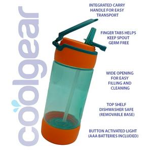 Cool Gear Orange Light Up Bottle - 450ml - gallery image 5