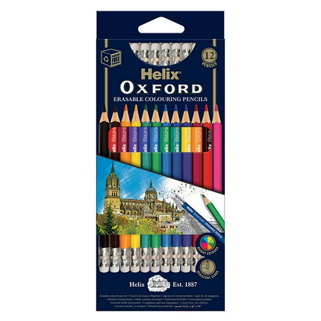 Helix Oxford Pack of 12 Erasable Colouring Pencil - gallery image 1