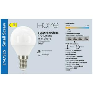 New Home Led Mini Globe 40w Ses 2 Pack - gallery image 4