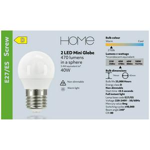 Home Led Mini Globe 40w Es 2 Pack - gallery image 4