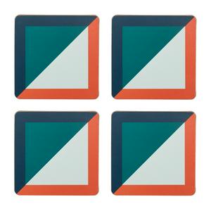 Habitat Pack of 4 Geo Cube Corkback Coasters
