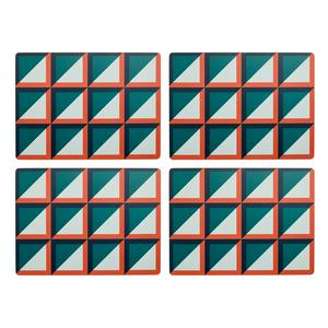 Habitat Pack of 4 Geo Cube Printed Corkback Placemats - gallery image 3
