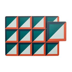 Habitat Pack of 4 Geo Cube Printed Corkback Placemats
