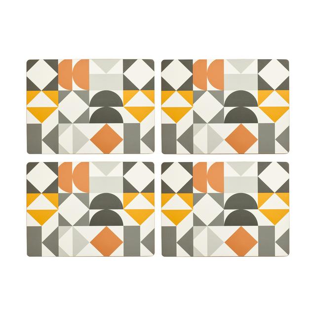 Sainsburys Home Pack of 4 Geo Corkback Placemats