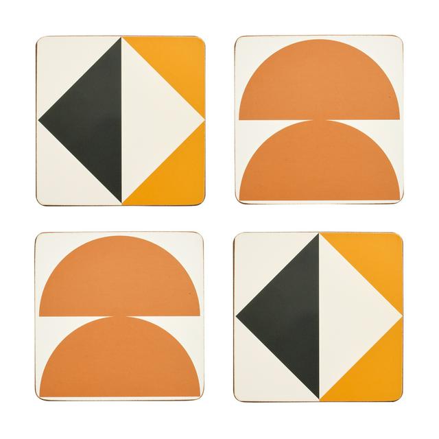 Sainsbury's Home Pack of 4 Geo Corkback Coasters