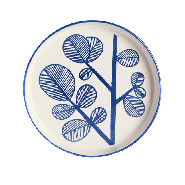 Sainsburys Habitat Leaf Side Plate - Blue