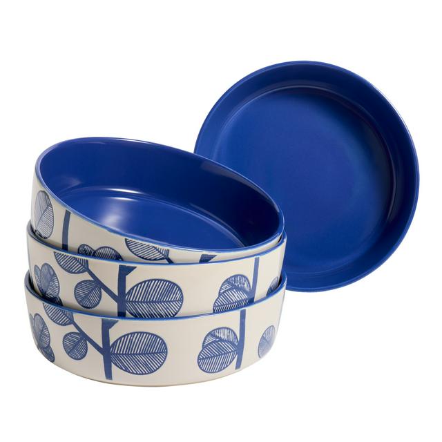 Sainsburys Habitat Leaf Pasta Bowl - Blue