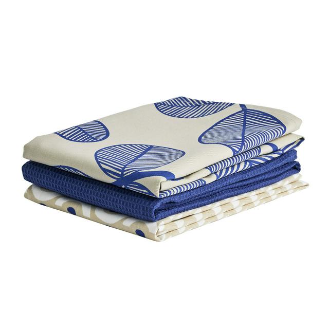 Habitat Pack of 3 Stem & Wiggle Tea Towel