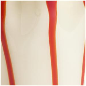 Habitat Milk Glass Handkerchief Red Stripe - gallery image 2