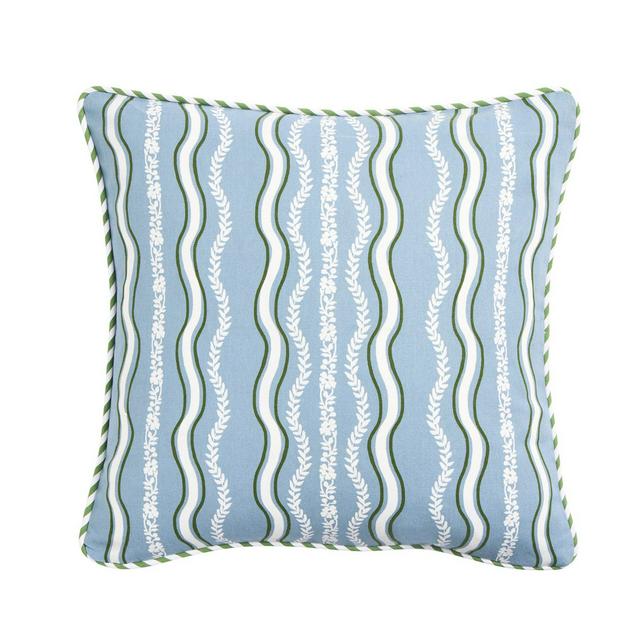 Sainsbury's Home Wiggle Stripe Printed Piped Cushion - 43x43