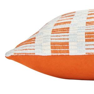 Habitat Mid Century Woven Cushion - 43x43 - Blue & Rust - gallery image 4