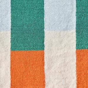 Habitat Mid Century Knitted Throw - Blue & Rust - 125x150 - gallery image 5