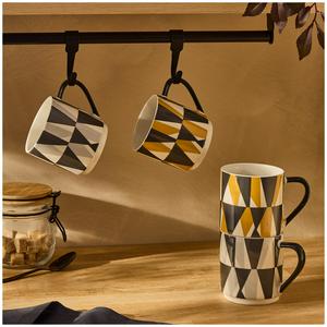 Sainsbury's Home Stacking Geo Triangles Mug Assortment - gallery image 5