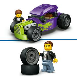 LEGO City Hot Rod Race Car Toy & Minifigure 60485 - gallery image 4