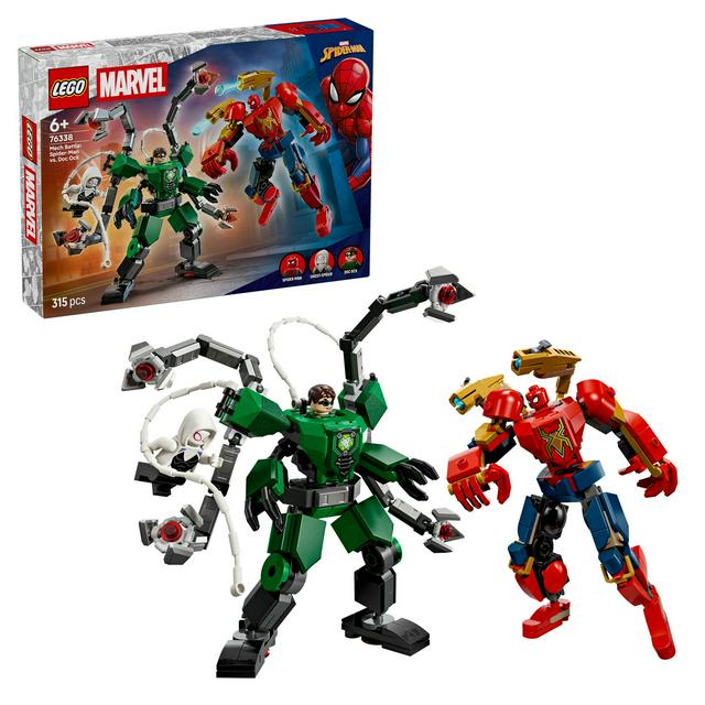 LEGO Marvel Mech Battle Spider-Man vs. Doc Ock Building Toy 76338 - gallery image 1
