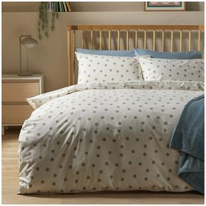 Habitat Monochrome Natural Spot Bedset - King