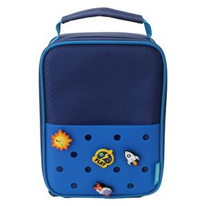 Smash Blue & Green Charm Lunch Bag