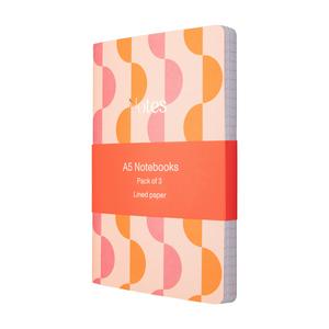Sainsbury's Home Pack of 3 Retro A5 Notebooks - gallery image 5