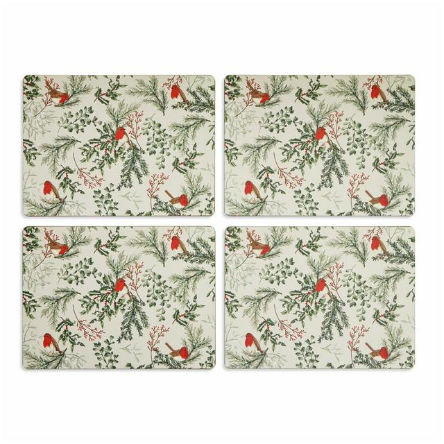 Sainsbury's Home Pack of 4 Robin Corkback Placemats - gallery image 1