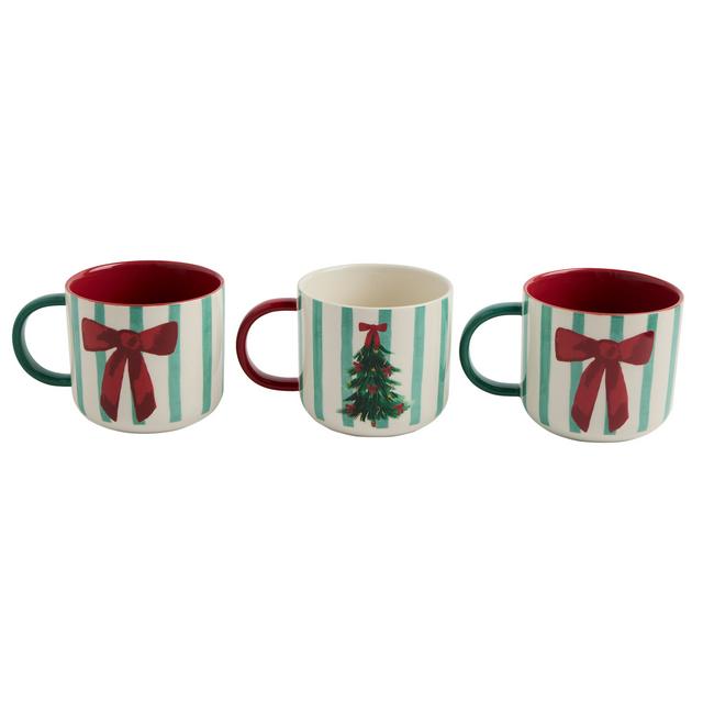 Sainsbury's Home Bows & Trees Mug Assortment - gallery image 1