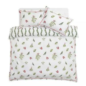 Sainsbury's Home Christmas Mistletoe Bedding Set - White - gallery image 4