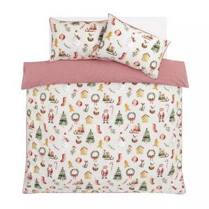 Sainsbury's Home Christmas Icons Bedding Set - Pink - gallery image 4