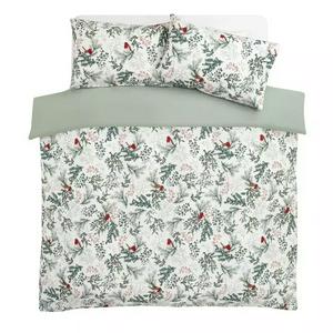 Sainsbury's Home Cotton Christmas Robin Bedding Set - gallery image 4