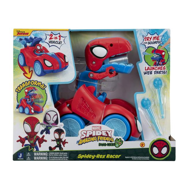 Marvel Spidey & His Amazing Friends Spidey-Rex Racer 2-in-1 Vehicle - 8 Inch - gallery image 1