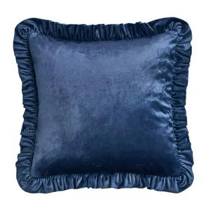 Sainsbury's Home Velvet Robin Ruffle Cushion - Blue - gallery image 3