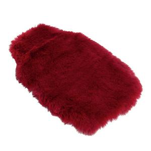 Sainsbury's Home Faux Fur Hot Water Bottle - Burgundy - gallery image 2