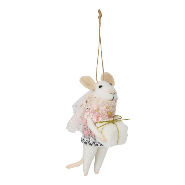 Sainsbury's Home Mouse in Jumper With Present Hanging Decoration - gallery image 1