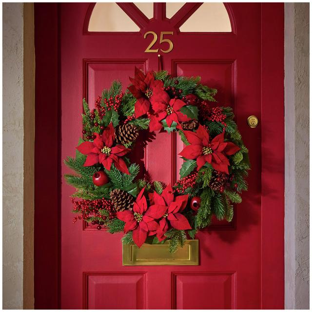 SAL Gifting XL Poinsettia Wreath - gallery image 1