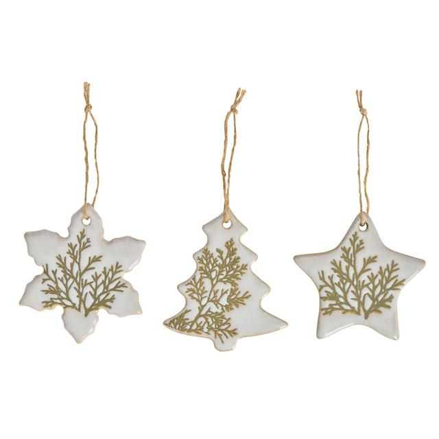 Sainsbury's Home Set of 3 Ceramic Decorations - gallery image 1
