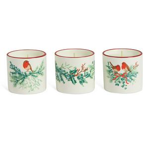 Sainsbury's Home Pack of 3 Christmas Spice Gift Ceramic Candles - gallery image 2