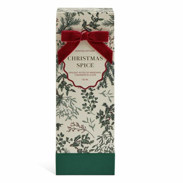Sainsbury's Home Christmas Spice Large Ribbed Glass Diffuser - 150ml - gallery image 1