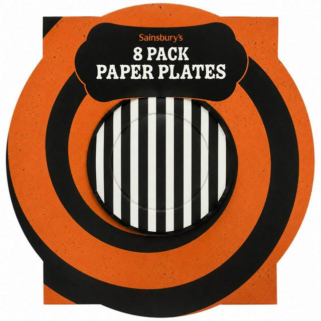 Sainsbury's Home Pack of 8 Halloween Paper Plates - gallery image 1