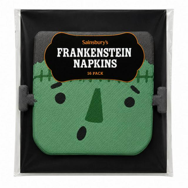 Sainsbury's Home Pack of 16 Halloween Frankenstein Napkins - gallery image 1
