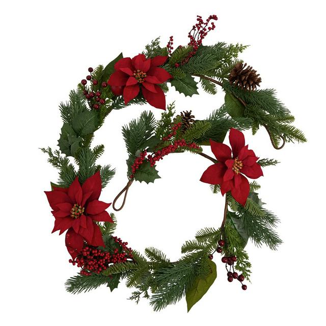 SAL Gifting Poinsettia Garland - gallery image 1